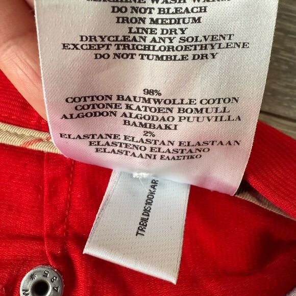 Burberry Vintage Red Straight Leg Golf Pants Size 6 - Picture 10 of 11